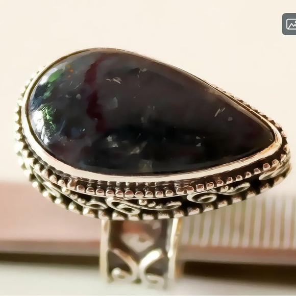 Pietersite ring 7 sterling silver - Picture 6 of 9